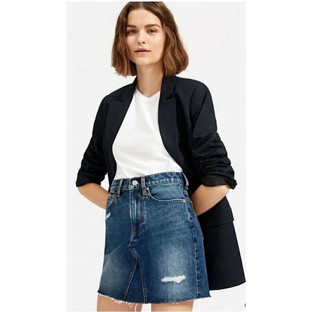 Everlane The Denim Reconstructed Skirt
